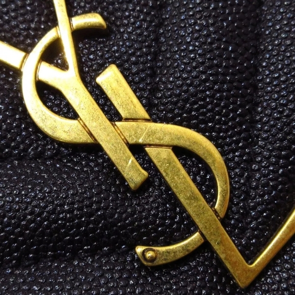 Auth SAINT LAURENT PARIS Vinyle  Black Leather Shoulder Bag - Picture 7 of 13